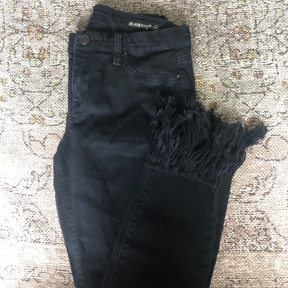 Blank NYC fringe jeans